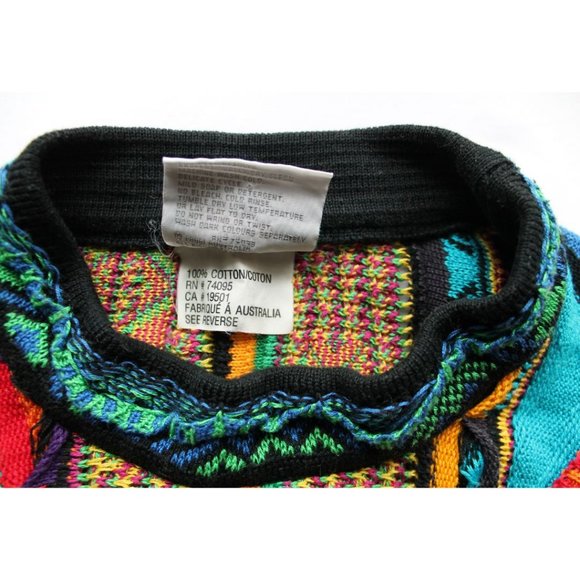 Coogi Vintage Colourful Cotton Sweater Size XL Notorious Big Style Very Rare - Picture 9 of 11